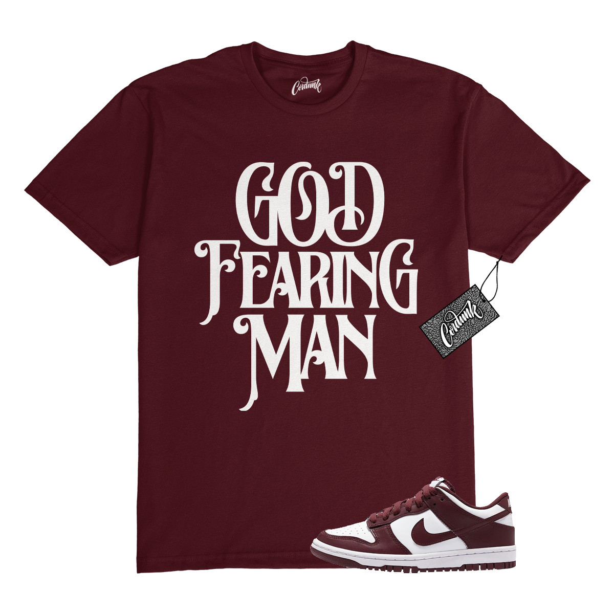 Dunk Team Red White Low Maroon Burgundy T Shirt Match GFM gallery