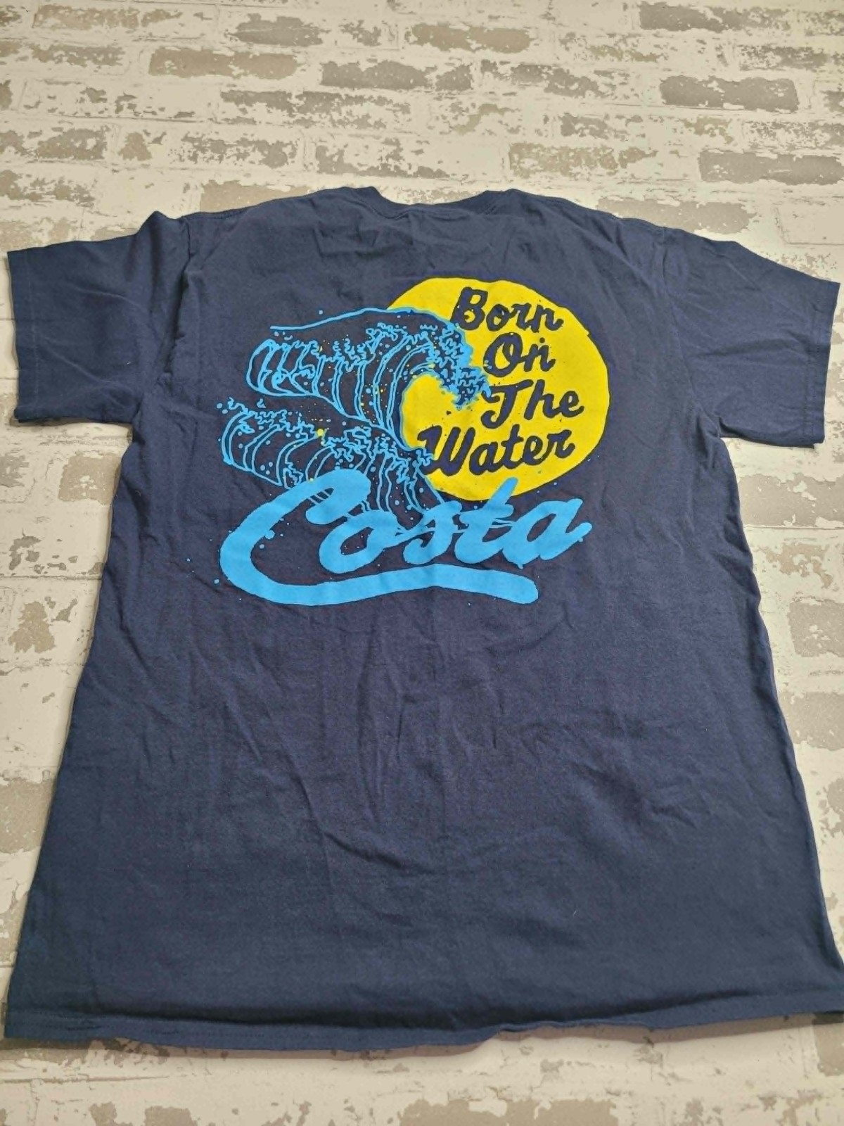 Costa Short Sleeve T-Shirt Blue Men's Medium 100% Cotton Born on the Water gallery