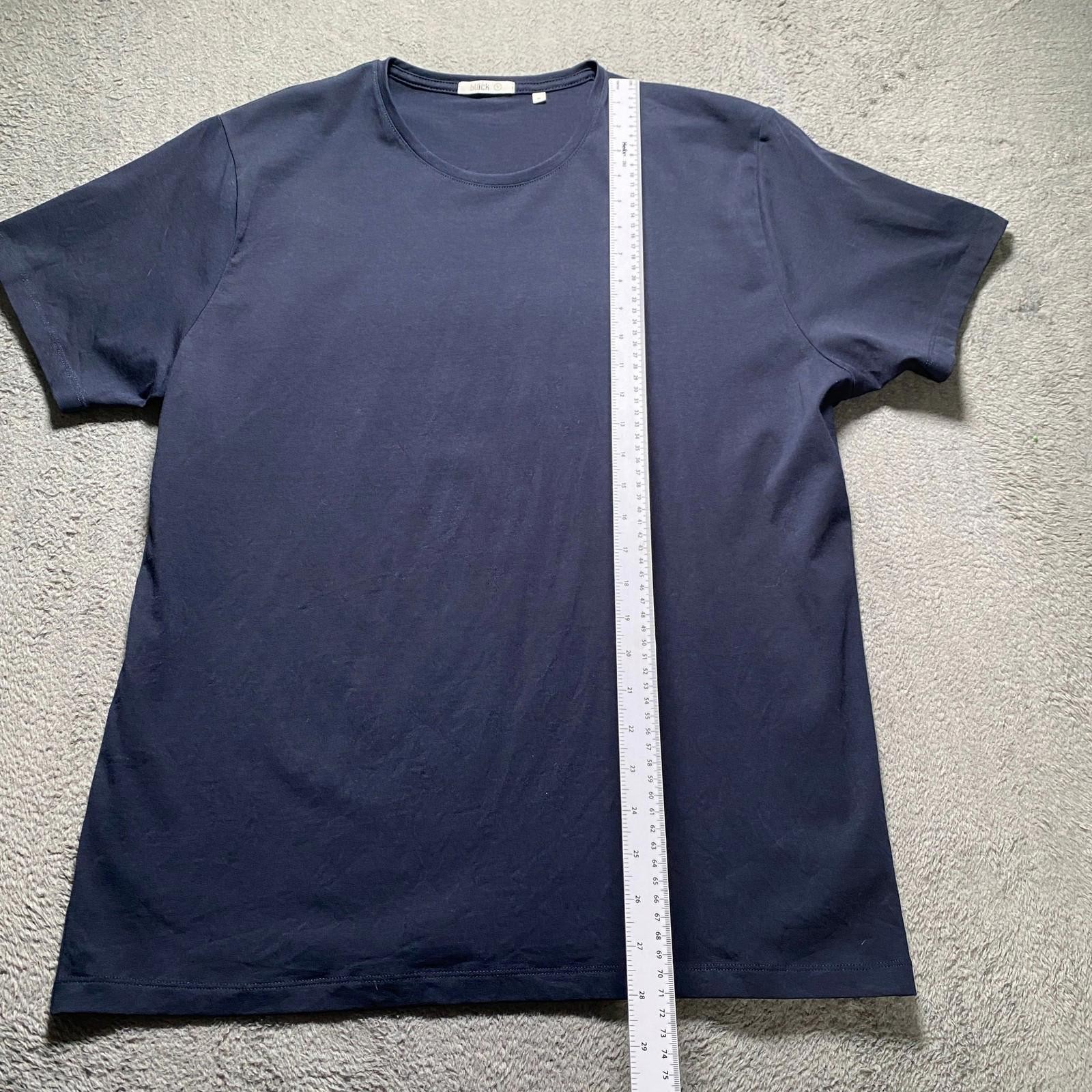 BLÄCK T-Shirt Men's Large Blue 95% Cotton Elastane Blend Casual Basic Roundneck gallery