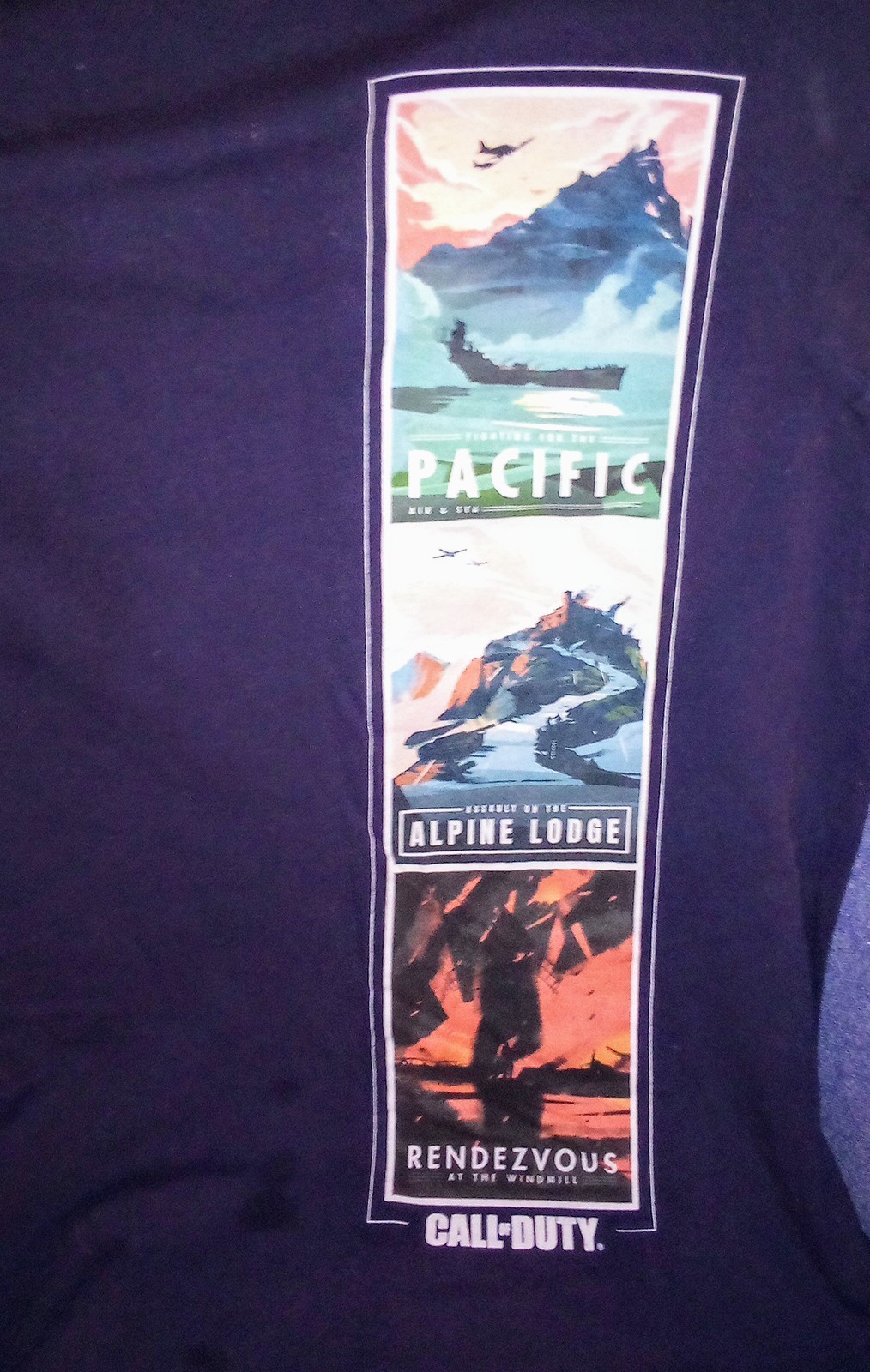 Call Of Duty, Vanguard T-Shirt, Pacific/Alpine Lodge/Rendezvous, Navy, Men's M gallery