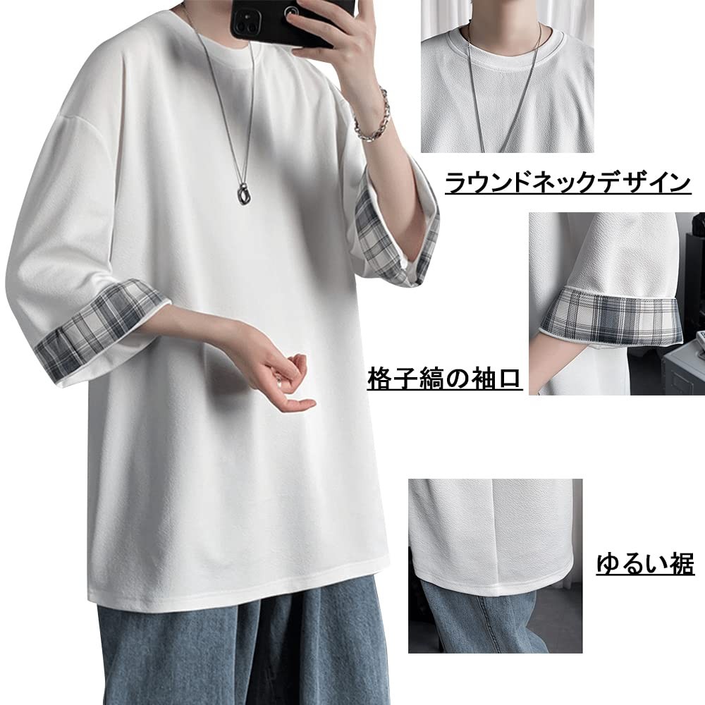 Mens Oversized 3 4 Sleeve Summer T Shirt gallery