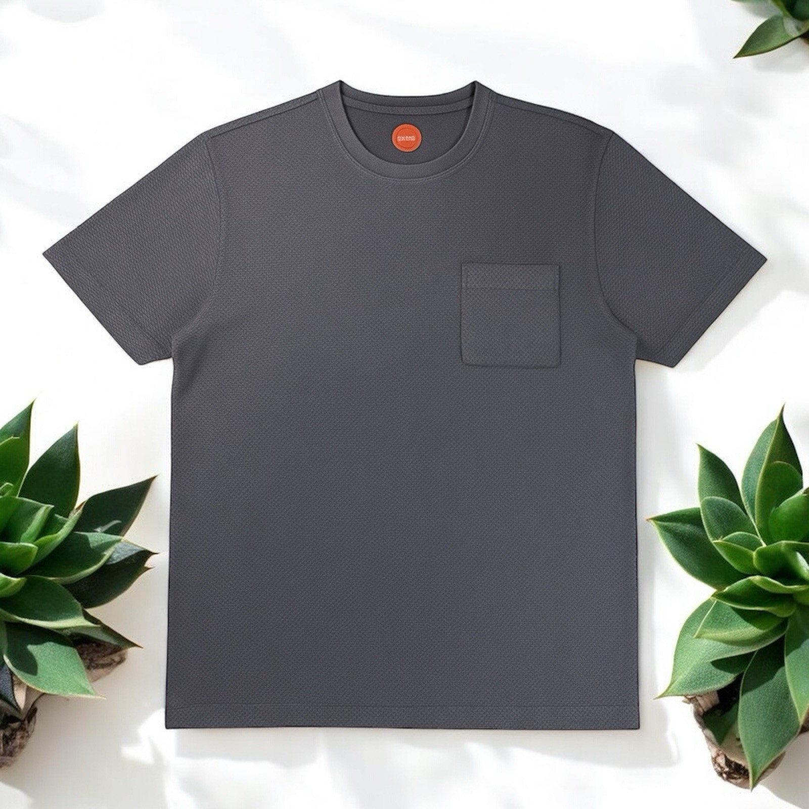 Common People Popcorn Texture Shirt Garment Dye Relaxed Fit Gray M Ribbed Sleek gallery