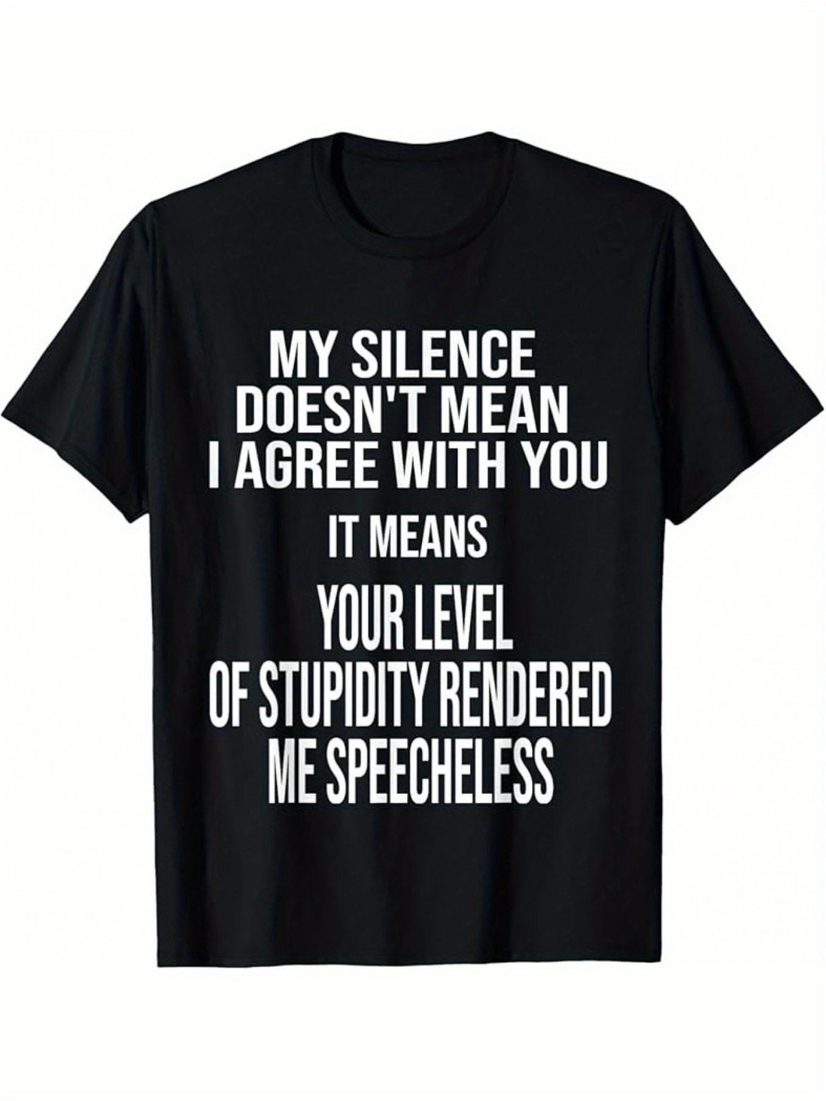 1 Funny satire quote t-shirt round neck t-shirt unisex casual wear shirt Summer↗ gallery