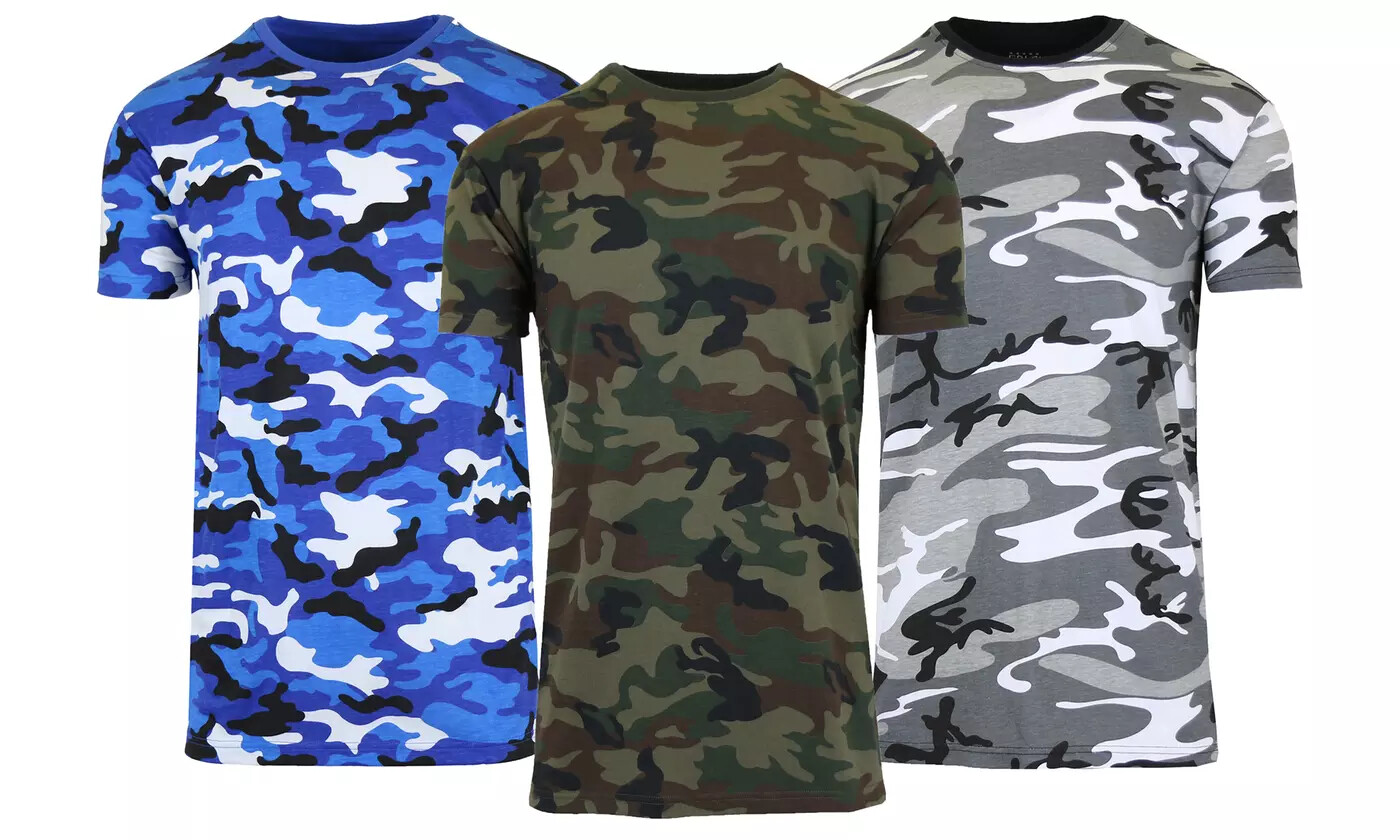 Men's Camouflage Short Sleeve Crew Neck Printed Tee ( S-2XL ) NWT Free Shipping gallery