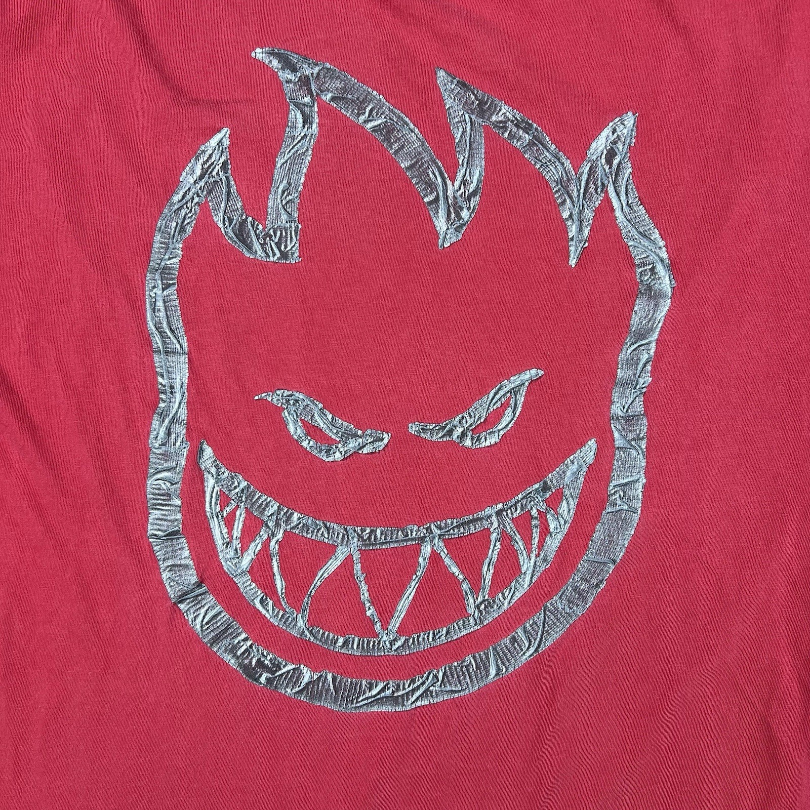 Vtg Y2K Spitfire Wheels Men's T-Shirt Big Head Graphic Red Short Sleeve Size XL gallery