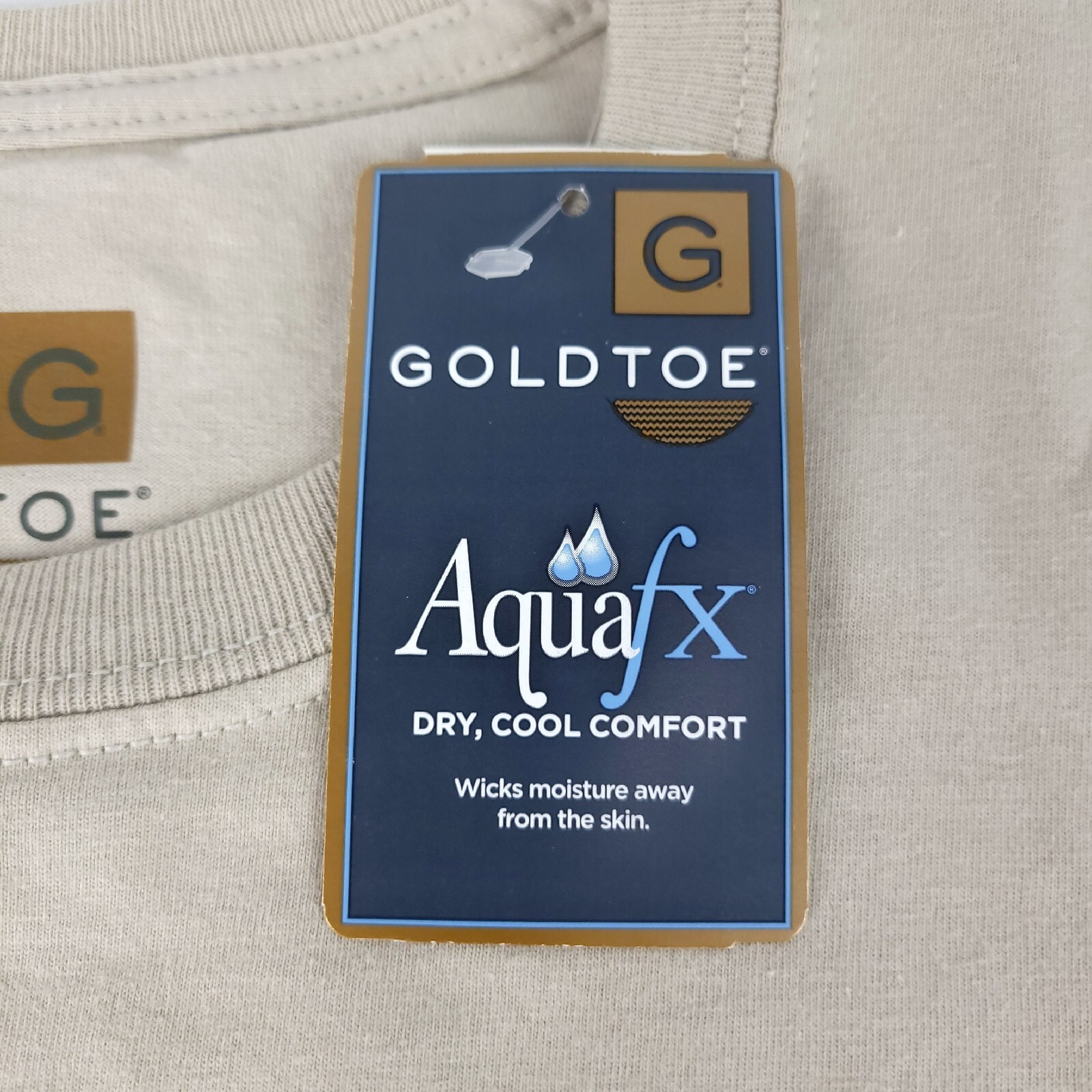 Gold Toe Men's Crew Neck Pocket T-Shirt Size Small 34-36 Cobblestone New gallery