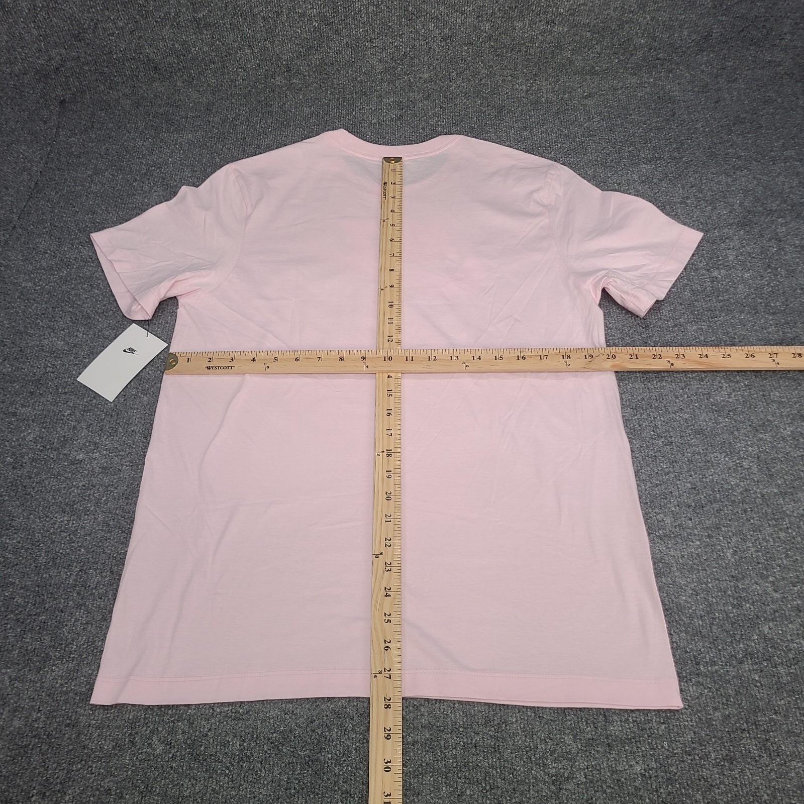 Nike Shirt Mens Medium Light Pink White Futura Logo Sportswear Cotton Tee gallery