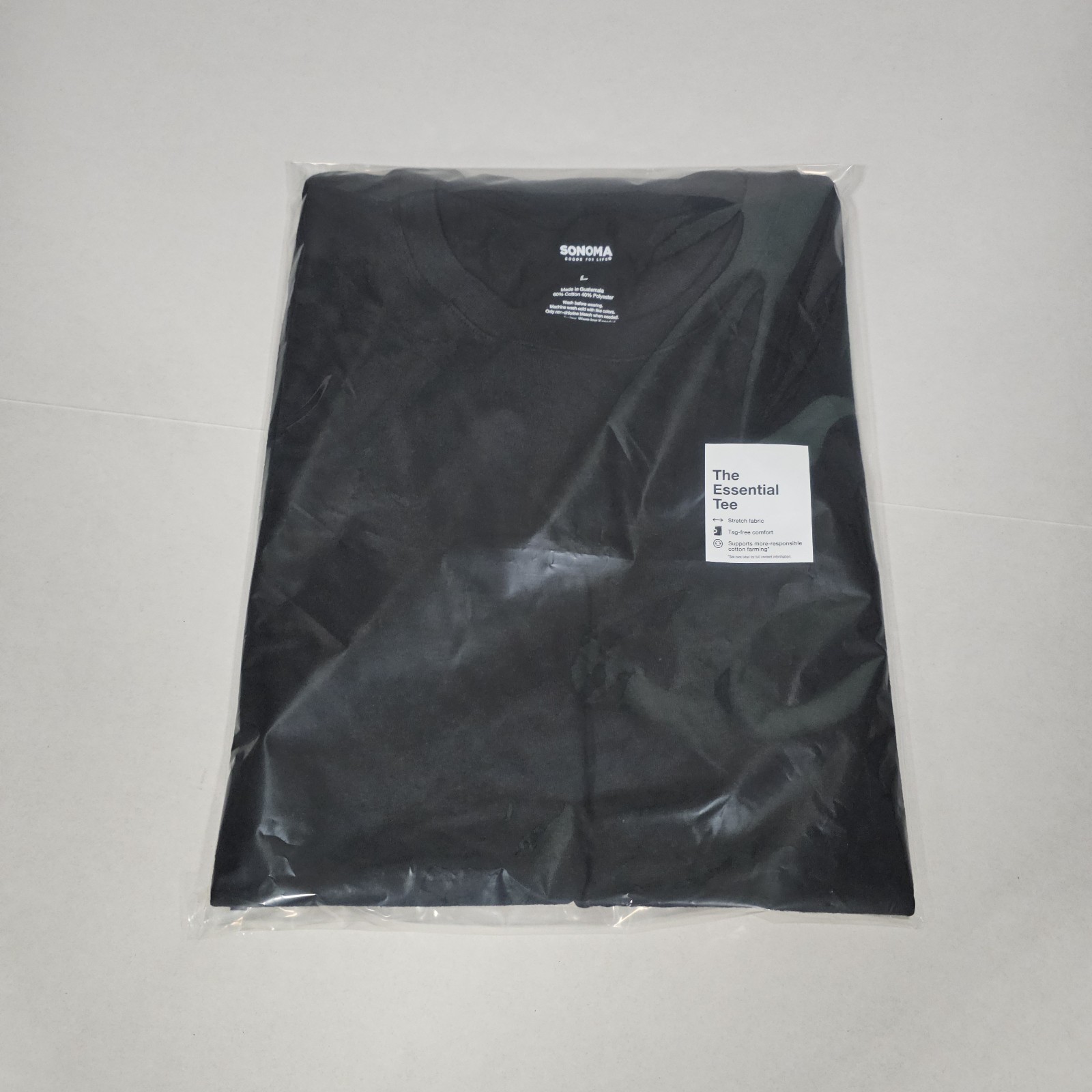 Sonoma Goods For Life Crew Neck Short Sleeve Style Black NWT - Large gallery
