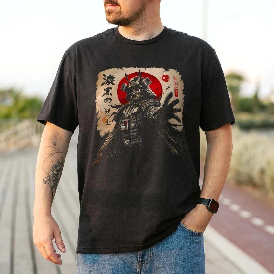 Vintage Samurai Darth Vader Shirt, Japanese Darth Vader Star Wars T-Shirt HM1640