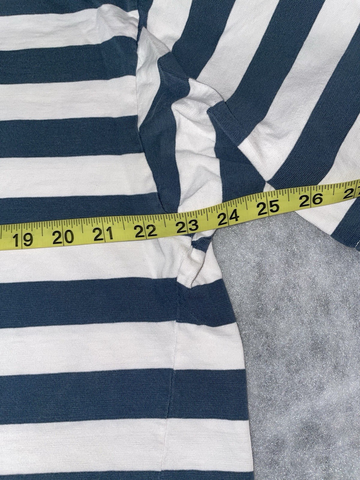 Vintage 90s Guess Jeans Usa Striped Shirt Mens XXL White Blue Shorts Sleeve gallery