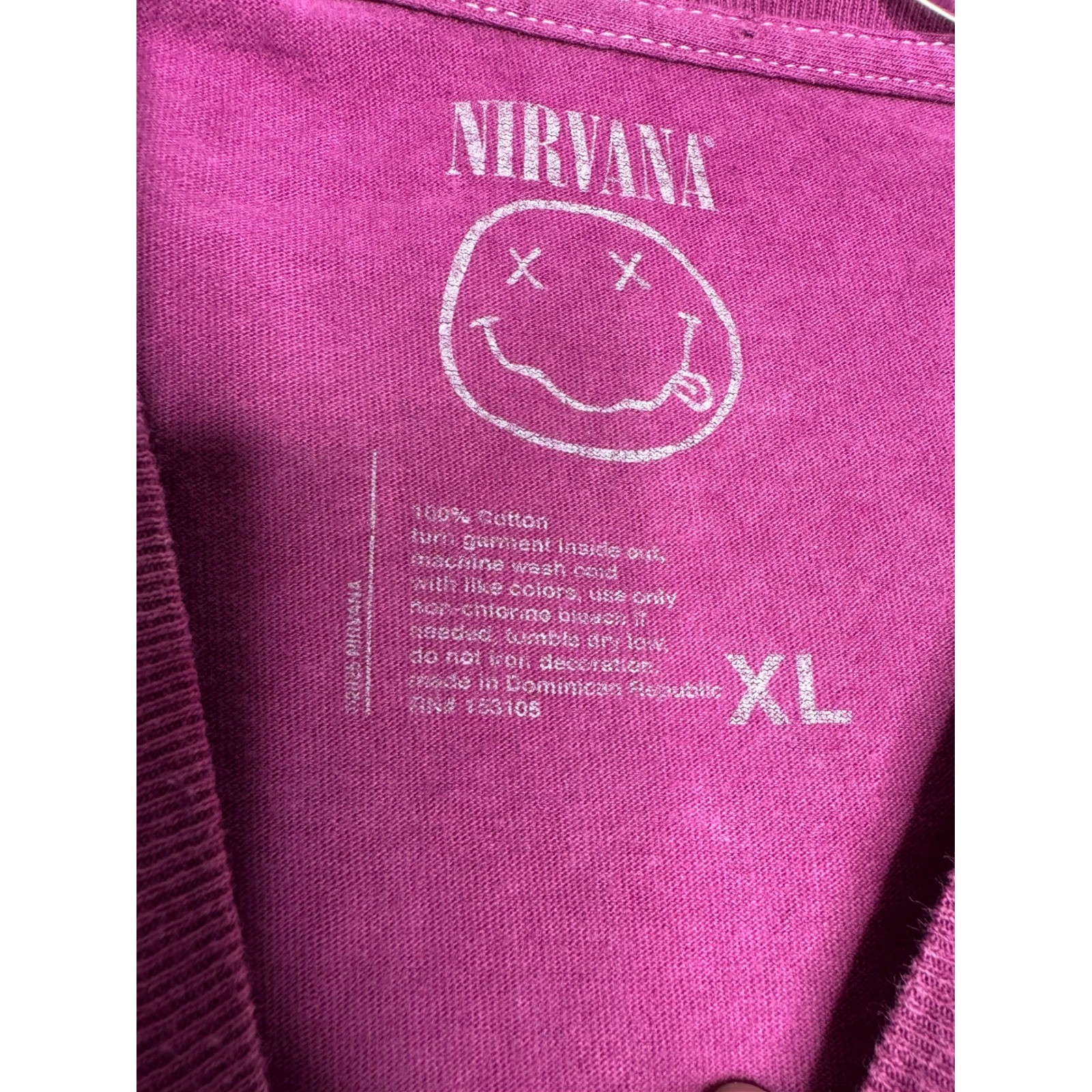 Nirvana In Utero Live 93 Graphic T-Shirt Purple Mineral Wash Mens XL Angel Tour gallery