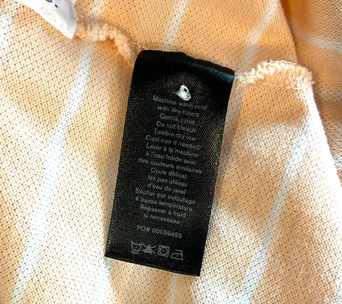 Rag & Bone Size M Polo Shirt Orange Striped Short Sleeve Collared Cotton Blend gallery