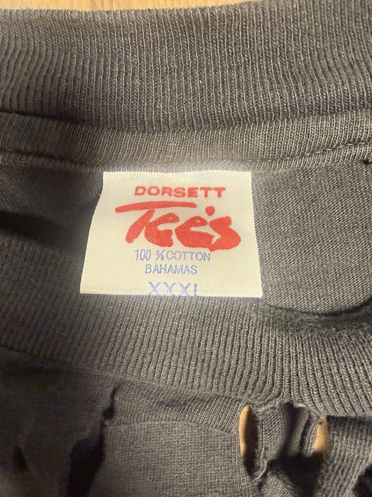90s Dorsett Tees Flamingo Beach Club Graphic Beaded Distressed TShirt XXXL Black gallery