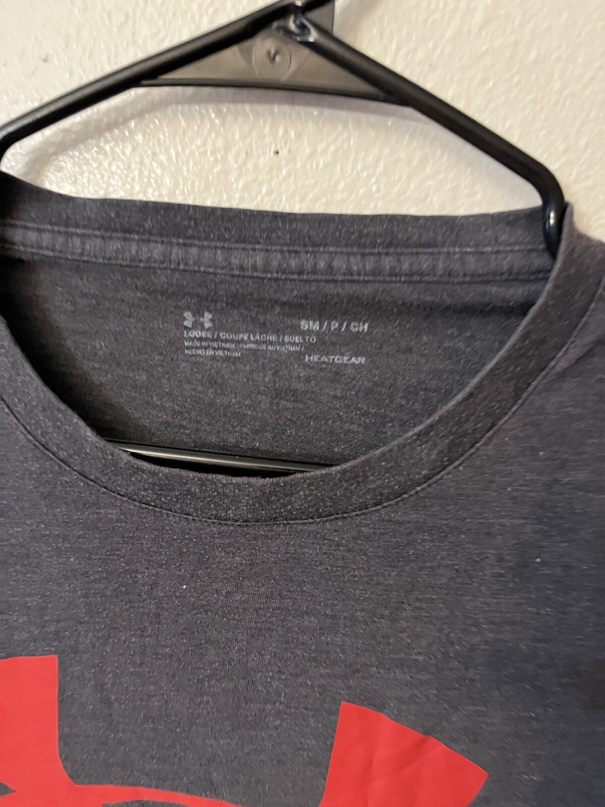 Under Armour Shirt Mens Small Loose Long Sleeve Logo Spell Out Gray Heat Gear gallery