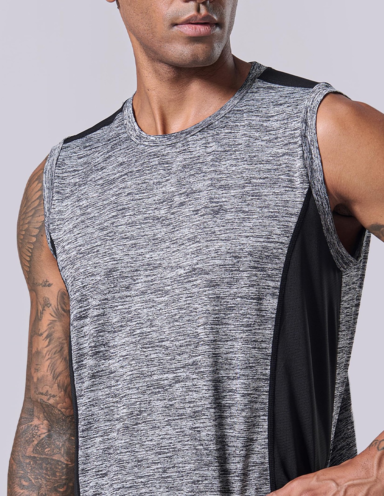 5 Pack Dry Fit Sleeveless Muscle Shirts for Men, Athletic Tank Tops for Worko... gallery