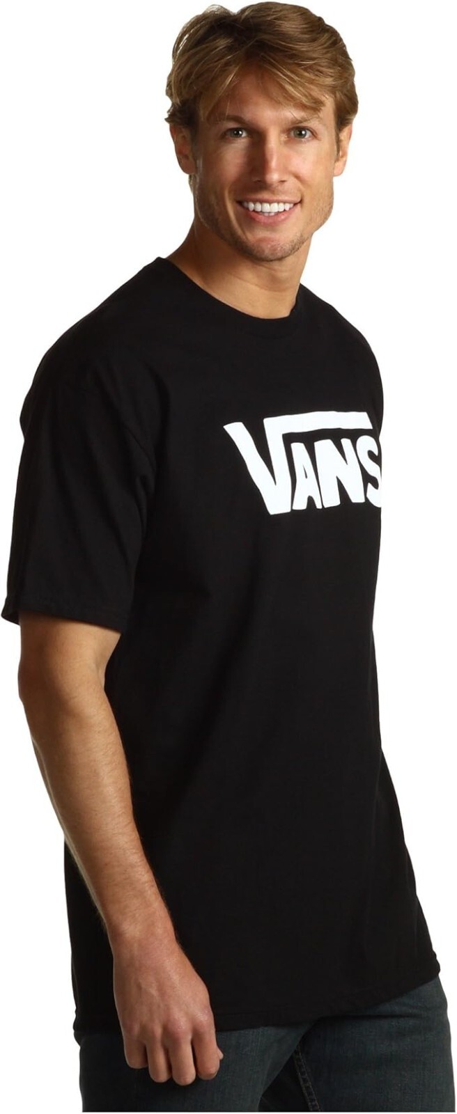 Vans Off The Wall VN0A7Y9PY28 T-Shirt Men's Medium Black Cotton Crew Neck APP231 gallery