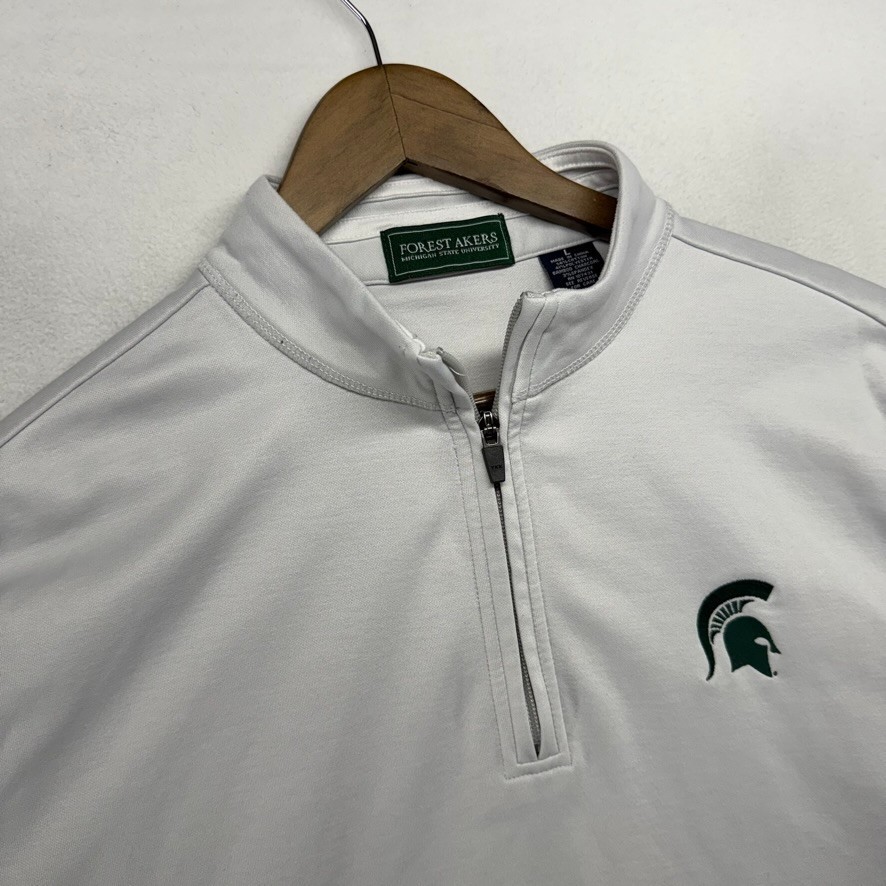 Michigan State Quarter Zip Men’s Large gray Forest Akers Performance Golf Course