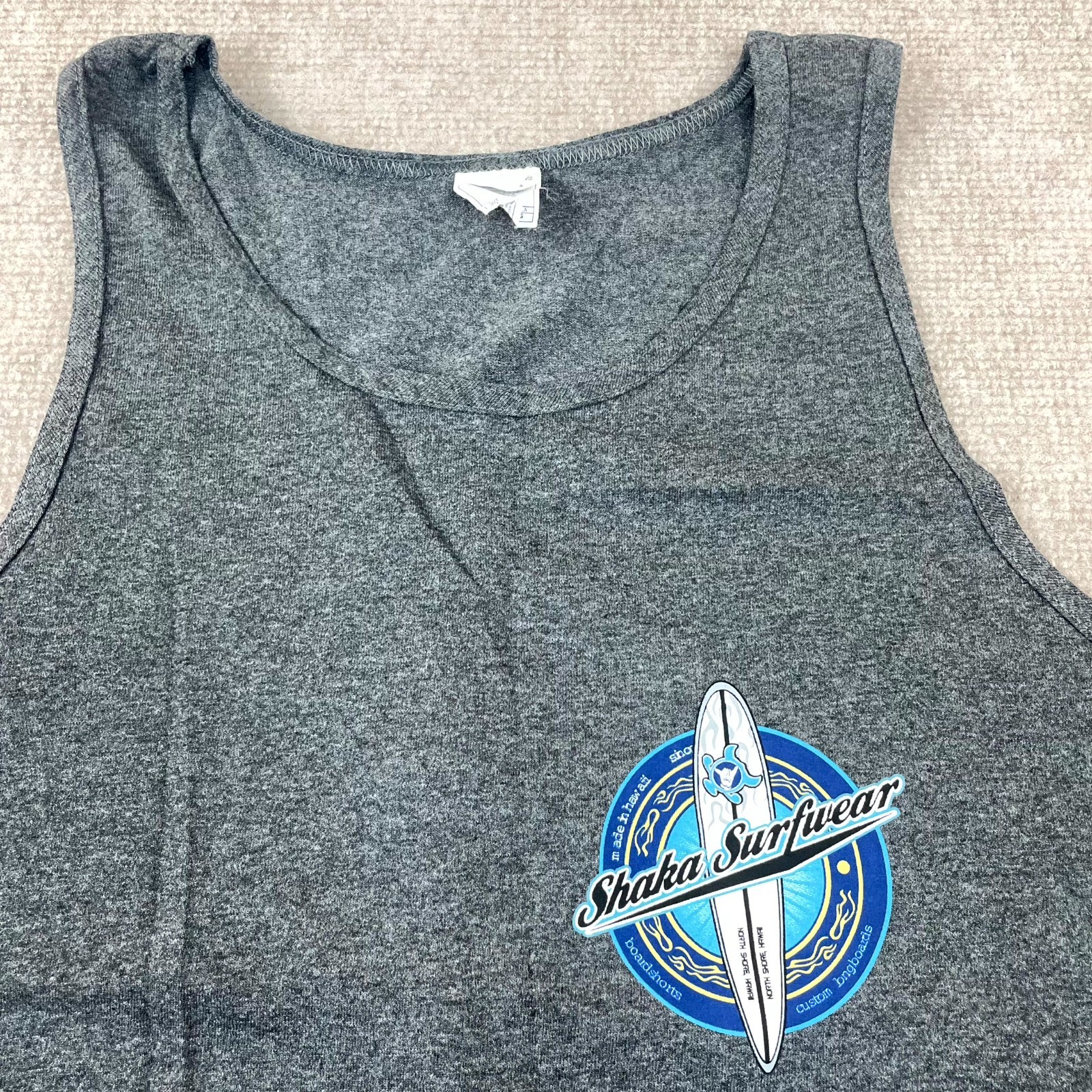 Shaka Surfwear Hawaii Alstyle Apparel & Activewear Tank Top Mens XL Gray Cotton gallery