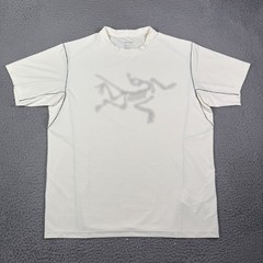 Arc’teryx System A Tyjax Bird Logo Shirt Mens M White Short Sleeve Performance