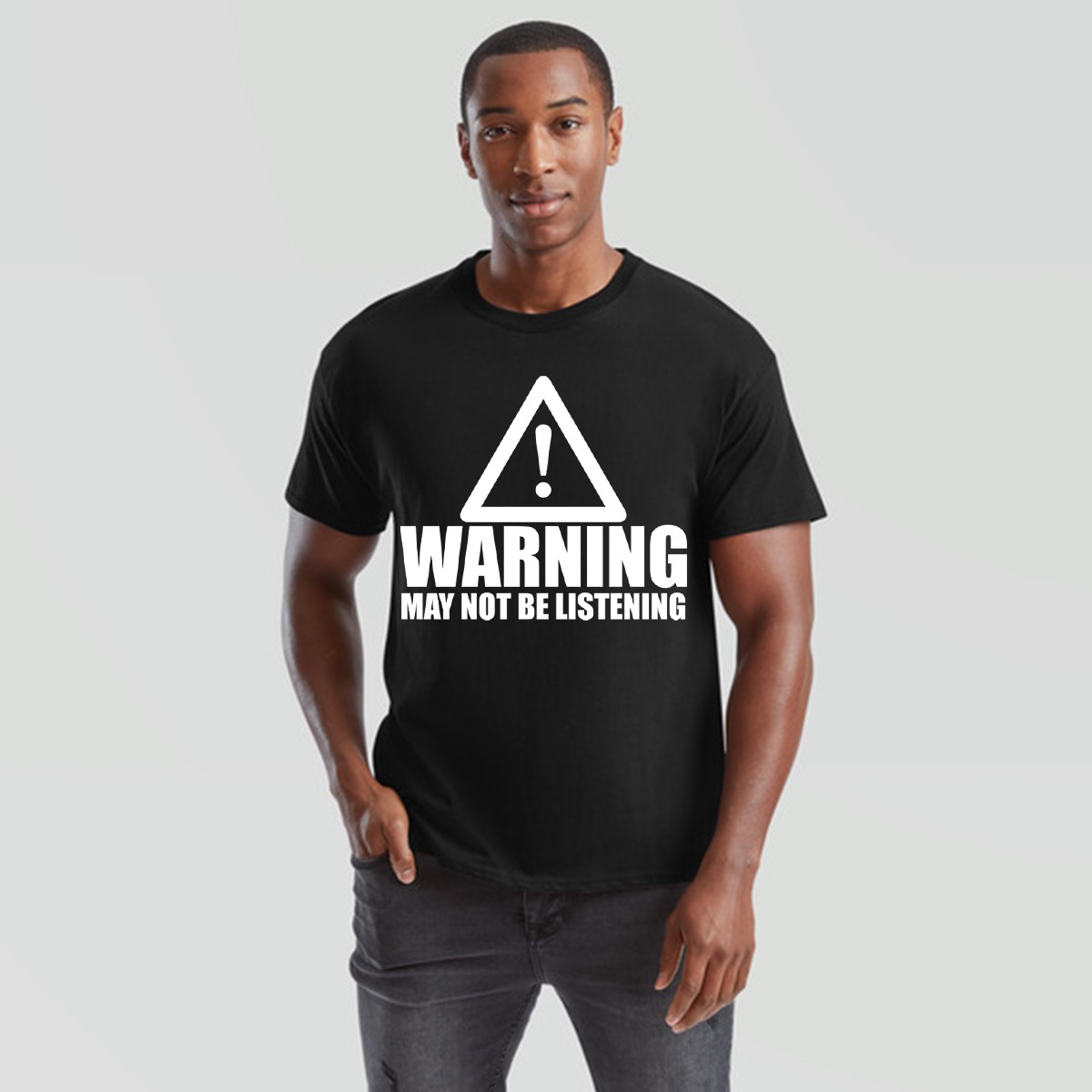 Warning Not Listening Mens T-Shirt Funny Birthday Christmas Gift For Him Husband gallery