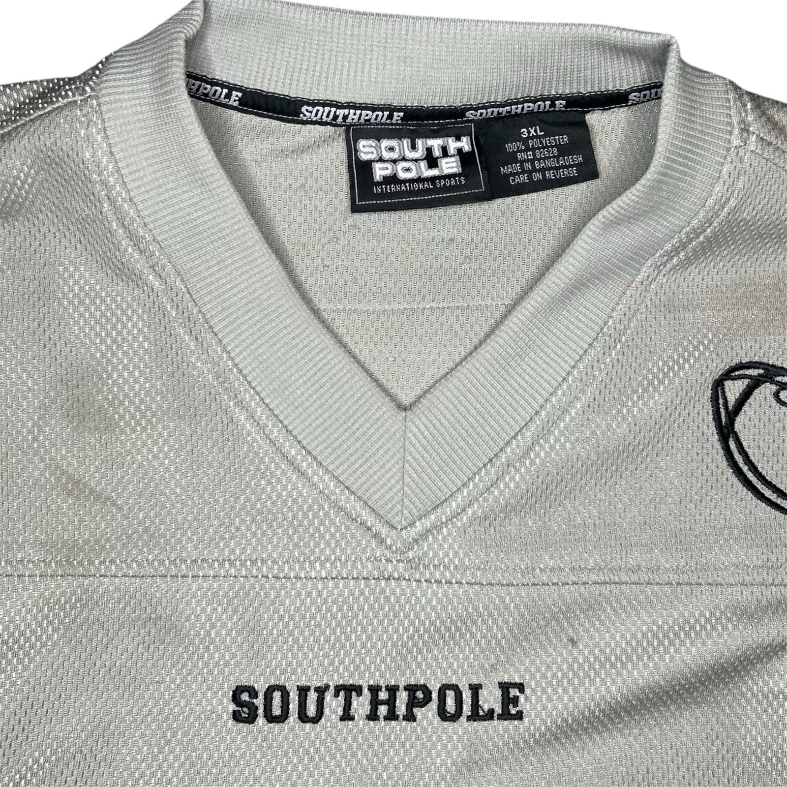 Southpole International Sports Men’s Gray Mesh Jersey V-Neck Long Sleeve 3XL gallery