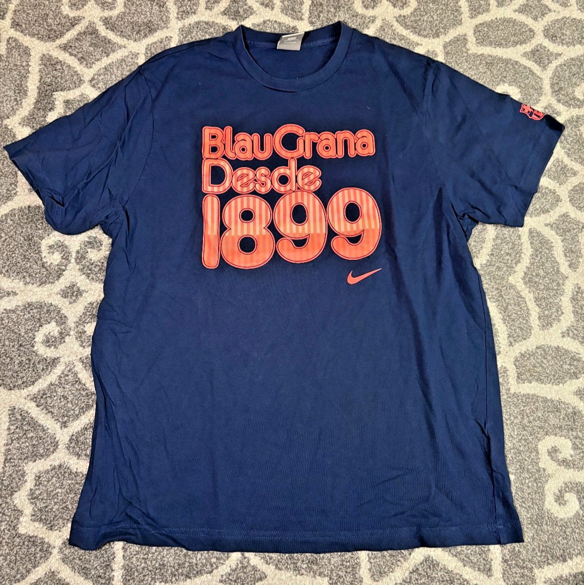 Nike FC Barcelona Blue Orange T Shirt XL BlauGrana Desde 1899 vintage cotton gallery