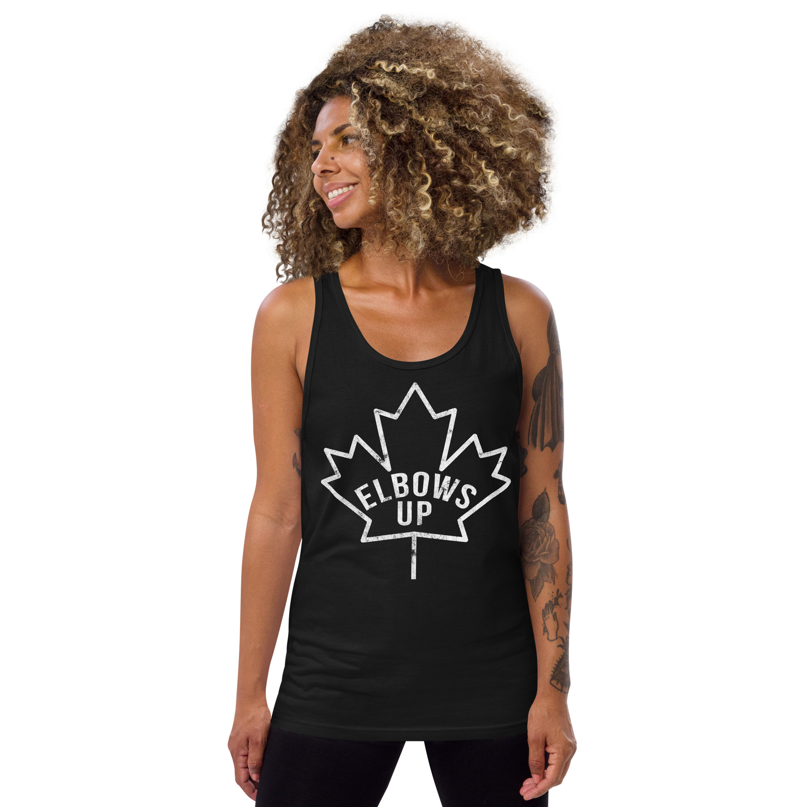 Canada Elbows Up Never 51 Tank Top, Canadian Pride Unisex Bella+Canvas Tank