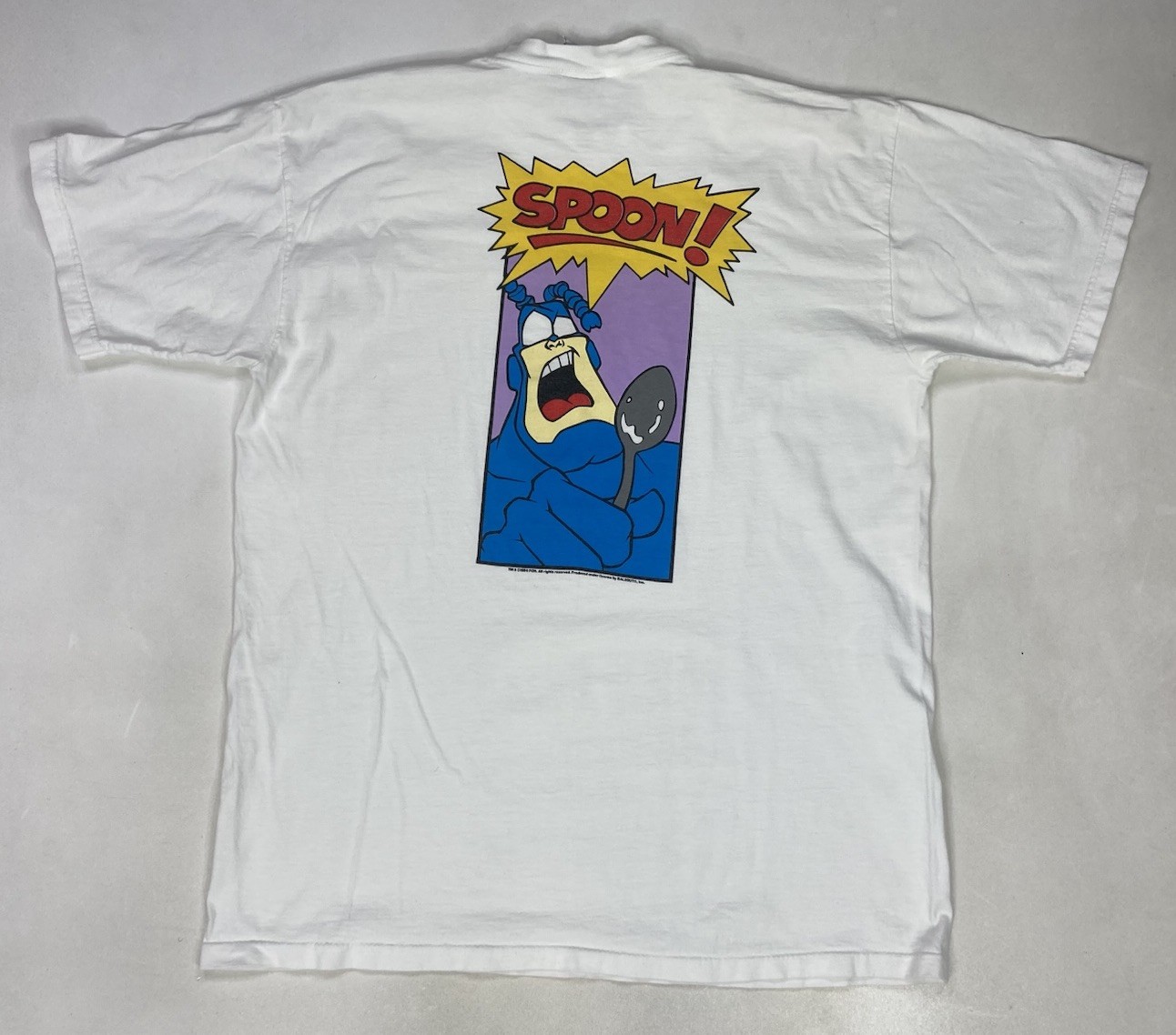 VINTAGE The Tick Spoon 1994 Graphic T-shirt Men XL White TV Cartoon Rare USA 90s gallery