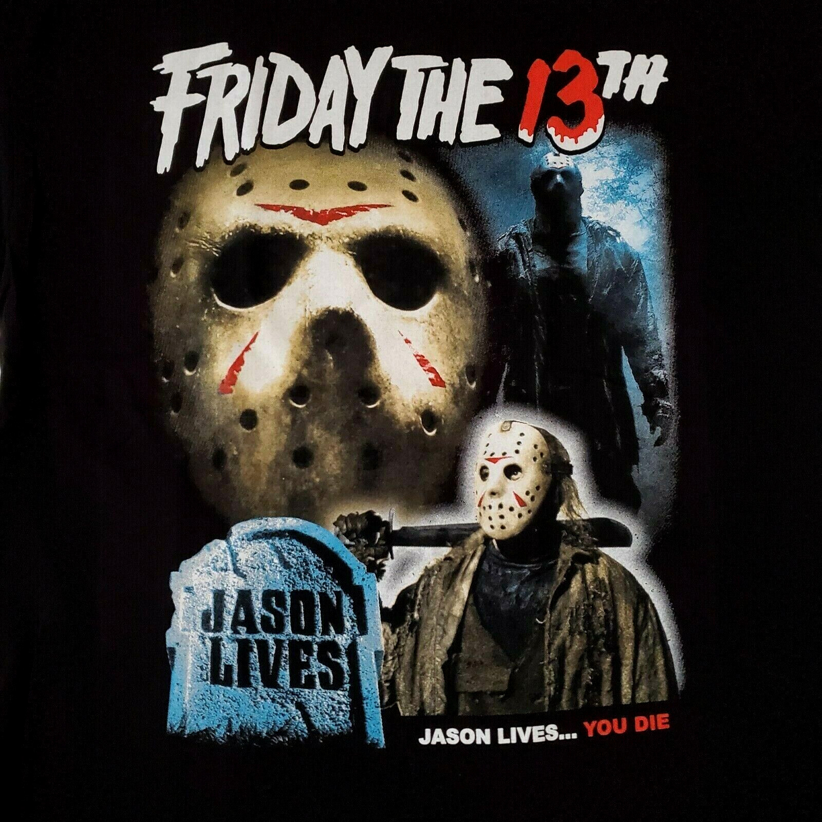 FREE SAME DAY SHIPPING New FRIDAY THE 13th Jason Lives You Die Shirt Size XL