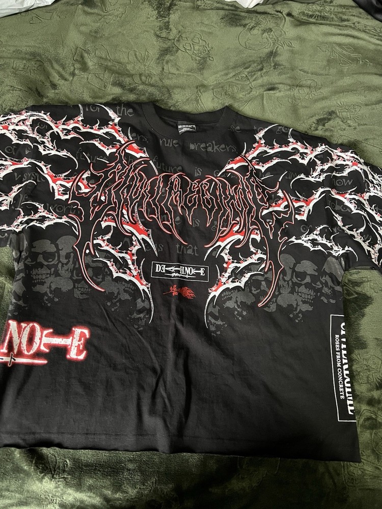 Civil Regime x Death Note – Lights Fatal Stare Dungeon Tee In Black – Size XL
