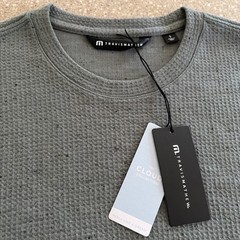 NWT Travis Mathew Cloud Waffle Crew Long Sleeve Shirt Dark Olive Men’s Small (S)