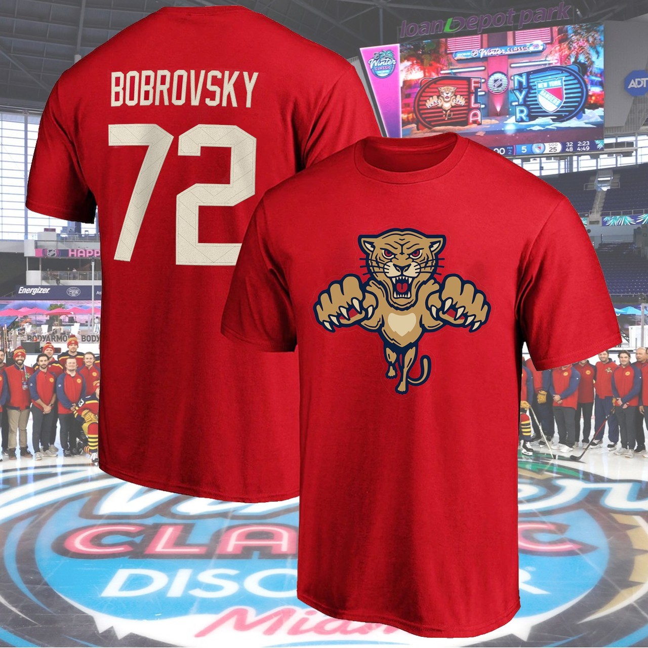 Tkachuk 19, Bobrovsky 72, Barkov 16, Marchand 63 Name & Number Players For Fan gallery