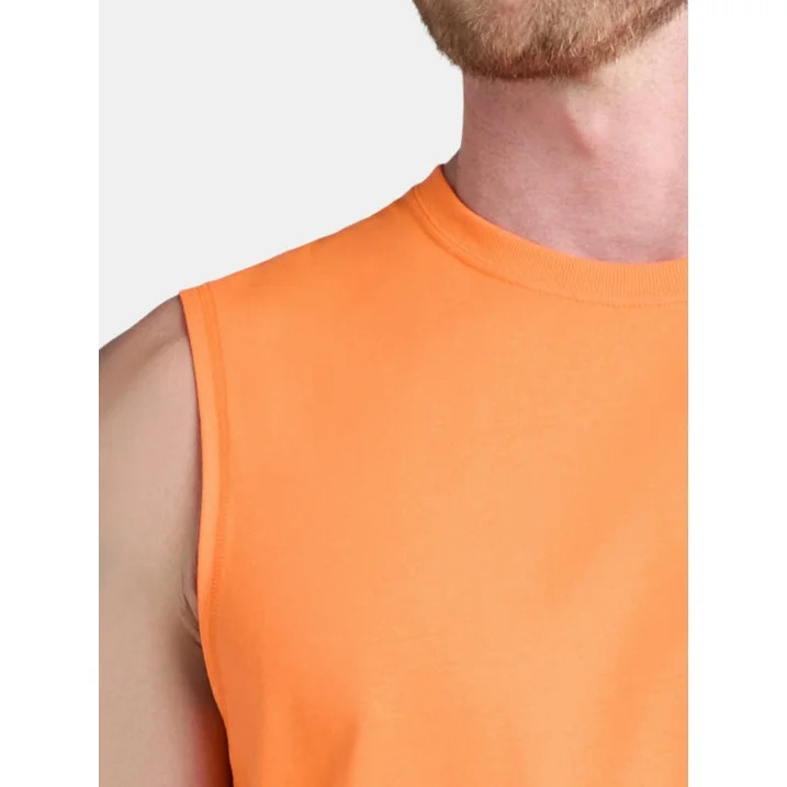Brahma Relaxed Fit Muscle Tank Pocket Tee Blaze Orange Men’s Size L-XL New gallery