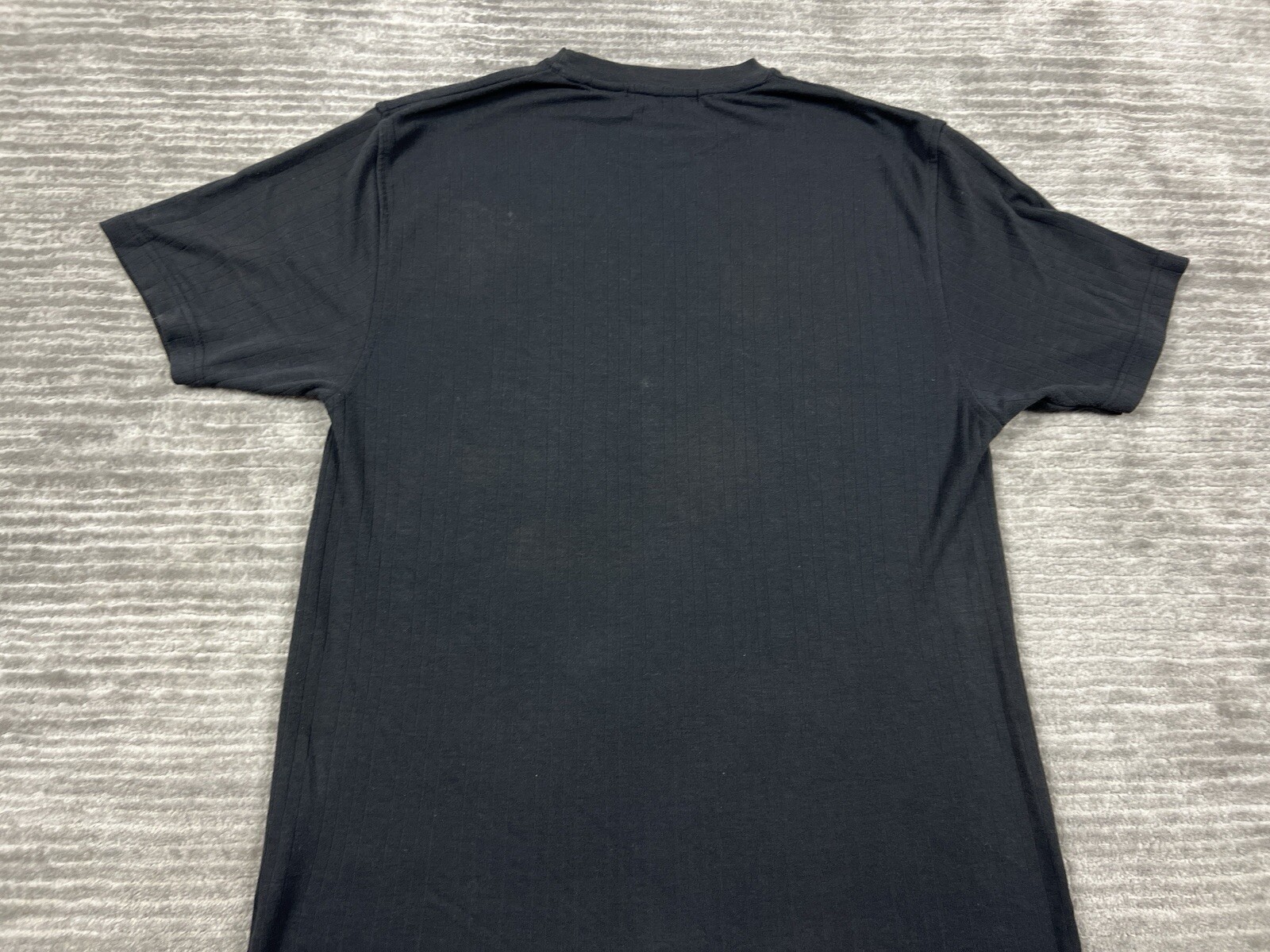 Vintage Knightsbridge Shirt Mens Medium Black Short Sleeve Rayon Blend gallery