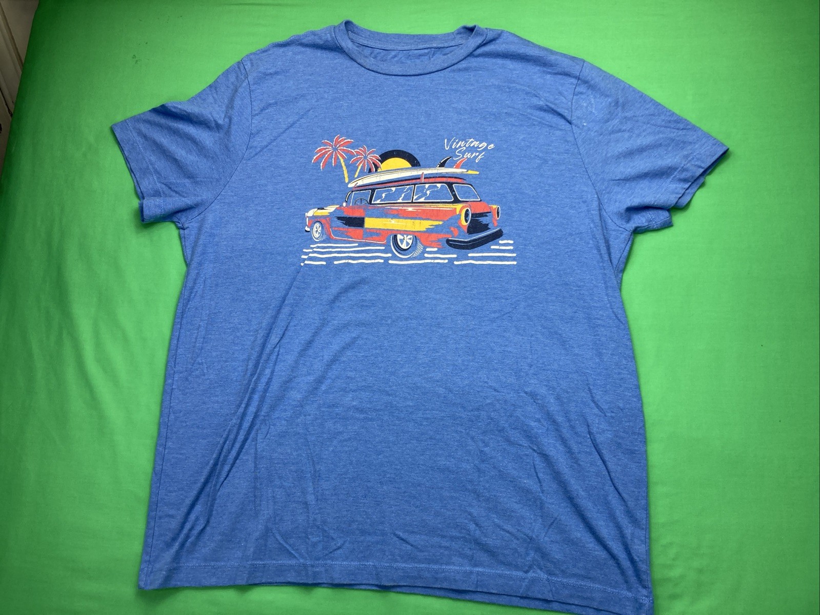 st johns bay t-shirt men’s L BLUE surfing beach