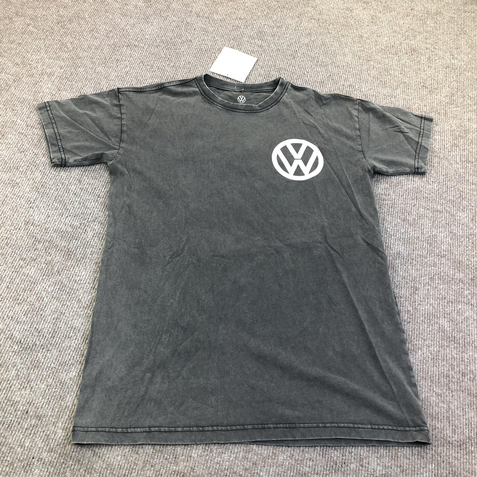 Volkswagen Shirt Mens Medium Charcoal Gray Rabbit Racing Graphic Tee Tagless VW