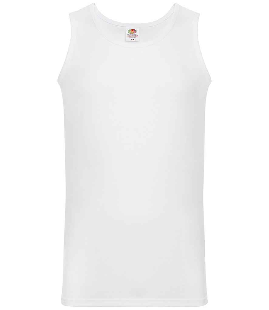 Pack of 1/3/5 Fruit of the Loom Plain Athletic Vest 100% Cotton - S-2XL gallery