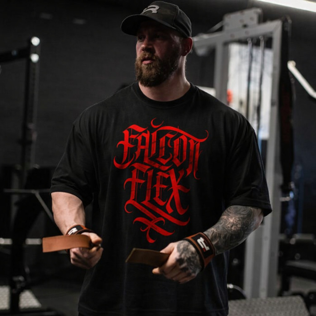 100% Cotton Men's Printed Oversized T-shirt Crew Neck Short Sleeve Gym Training gallery