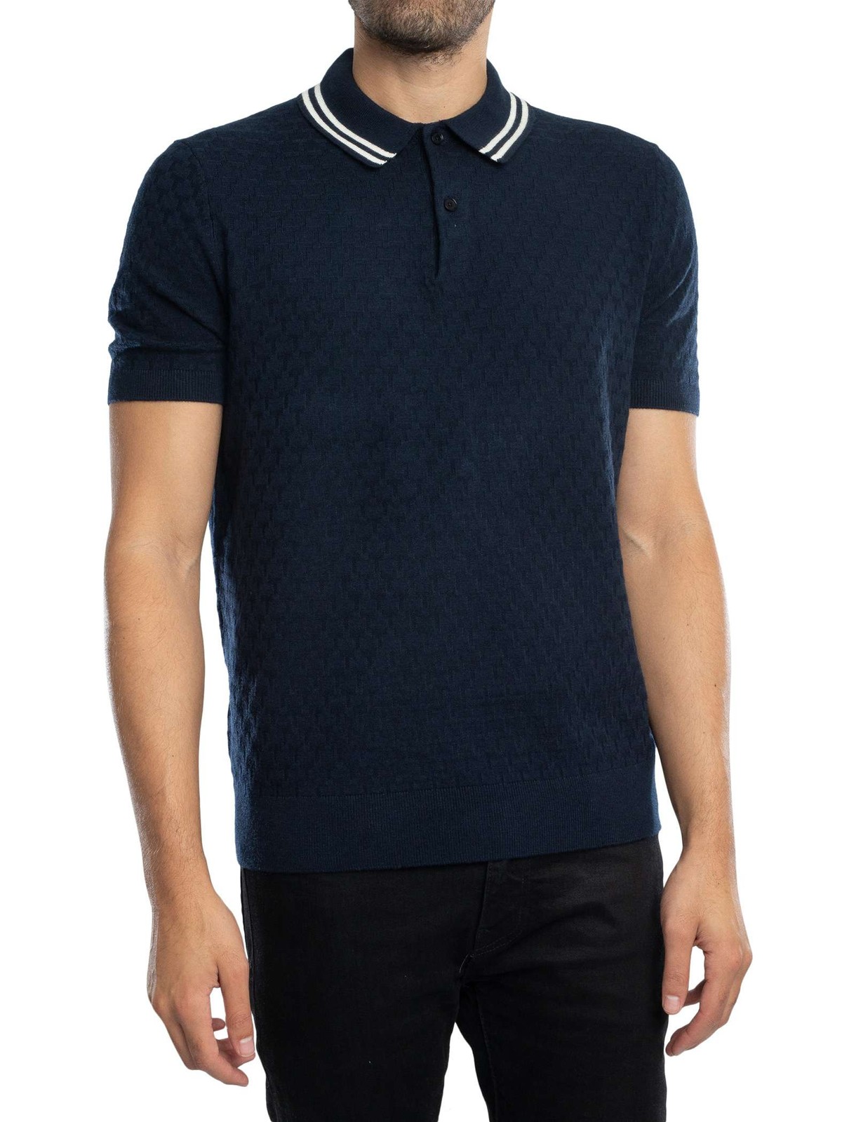 Ted Baker Men’s Regular Stitched Polo Shirt, Blue