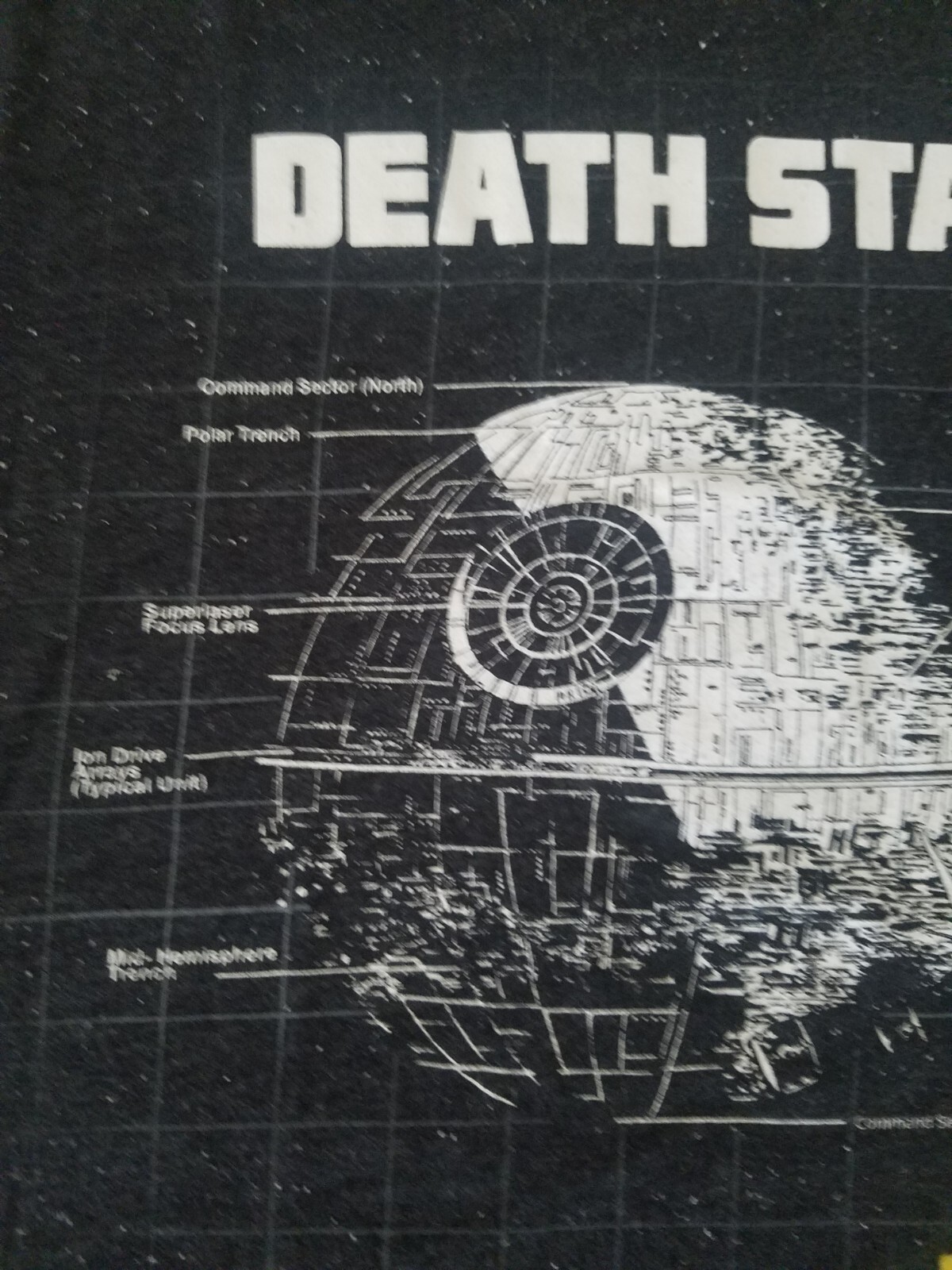 Star Wars DEATH STAR T-Shirt M Black Speckled SciFi Space Sith The Empire Jedi gallery