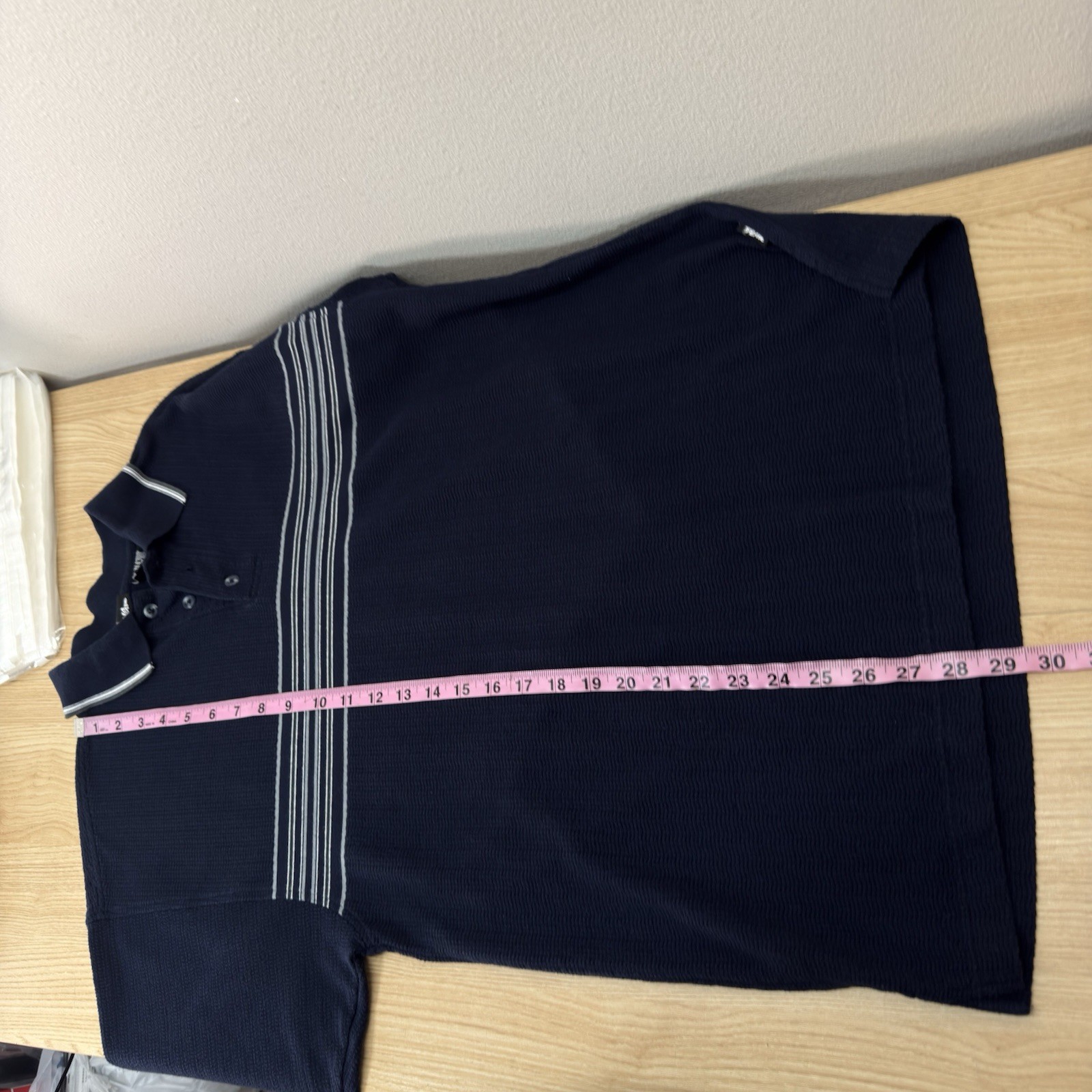 Vintage Y2k No Fear Striped Polo Shirt Men Size L Skater Grunge 90s Pickleball gallery