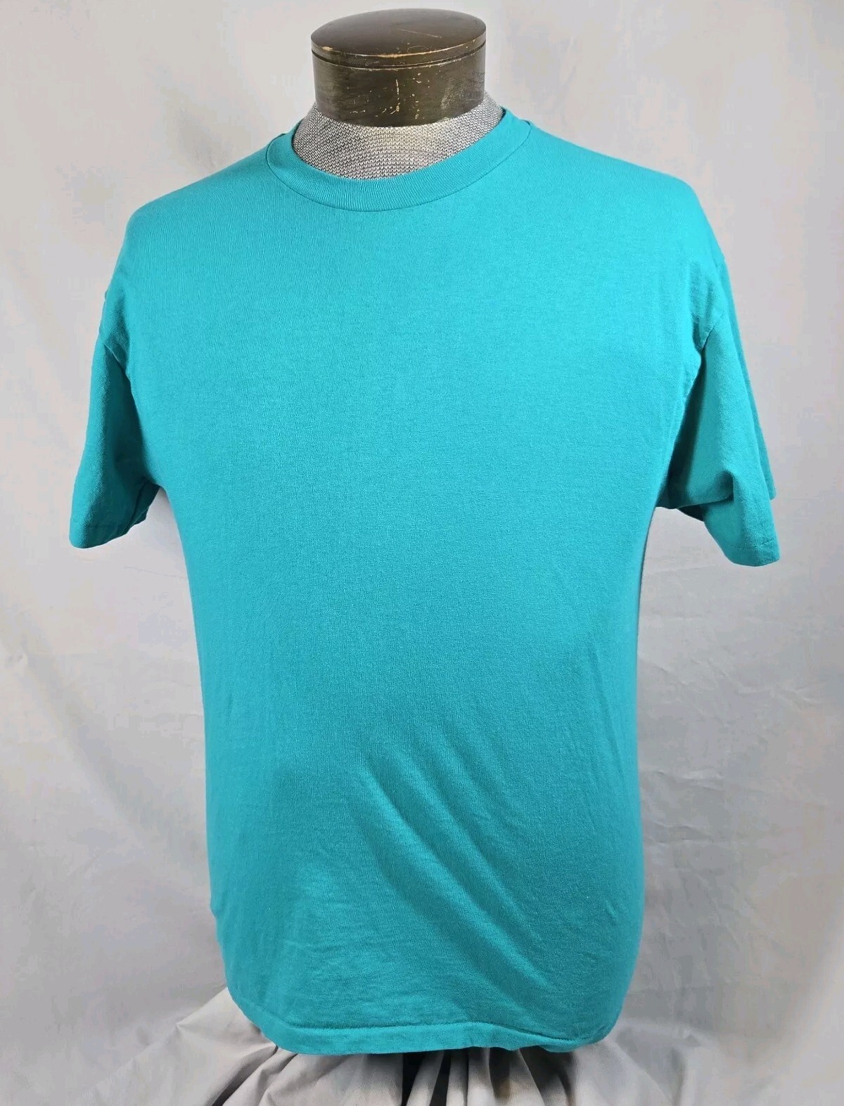 Hanes T Shirt Mens L Teal Green Blank Short Sleeve Vintage 90s Single Stitch gallery