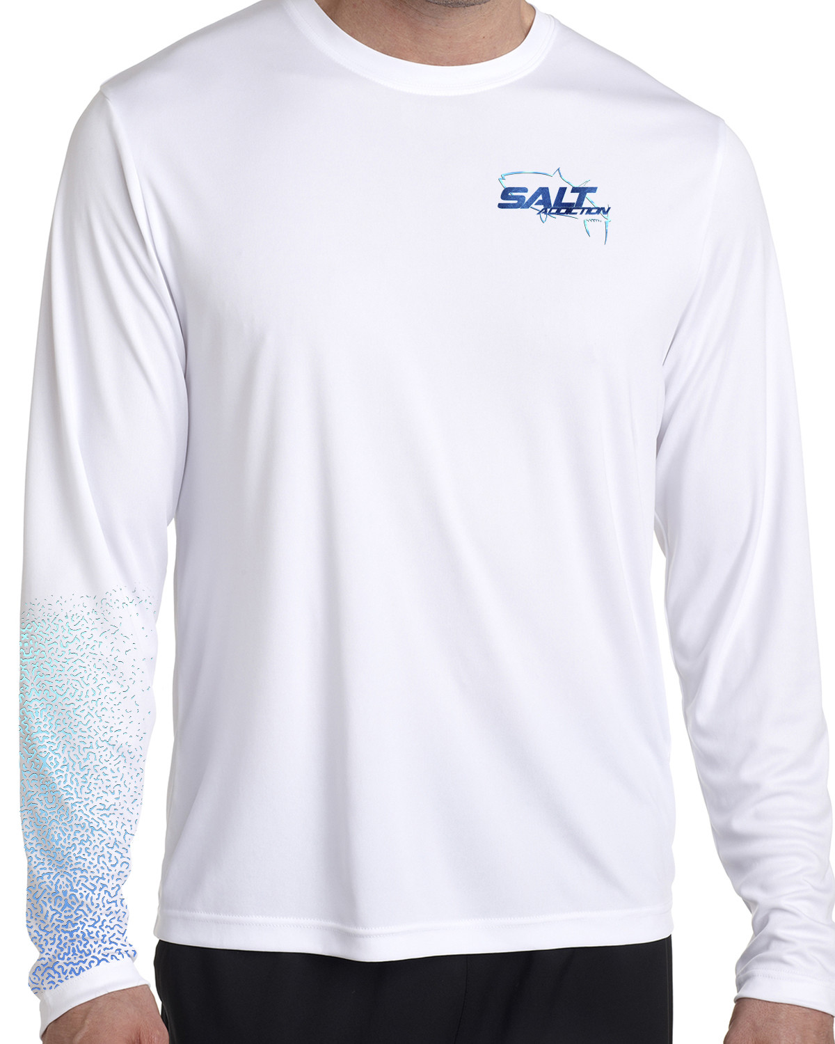 Salt Addiction long sleeve microfiber saltwater fishing t shirt uv upf 50+ Logo gallery