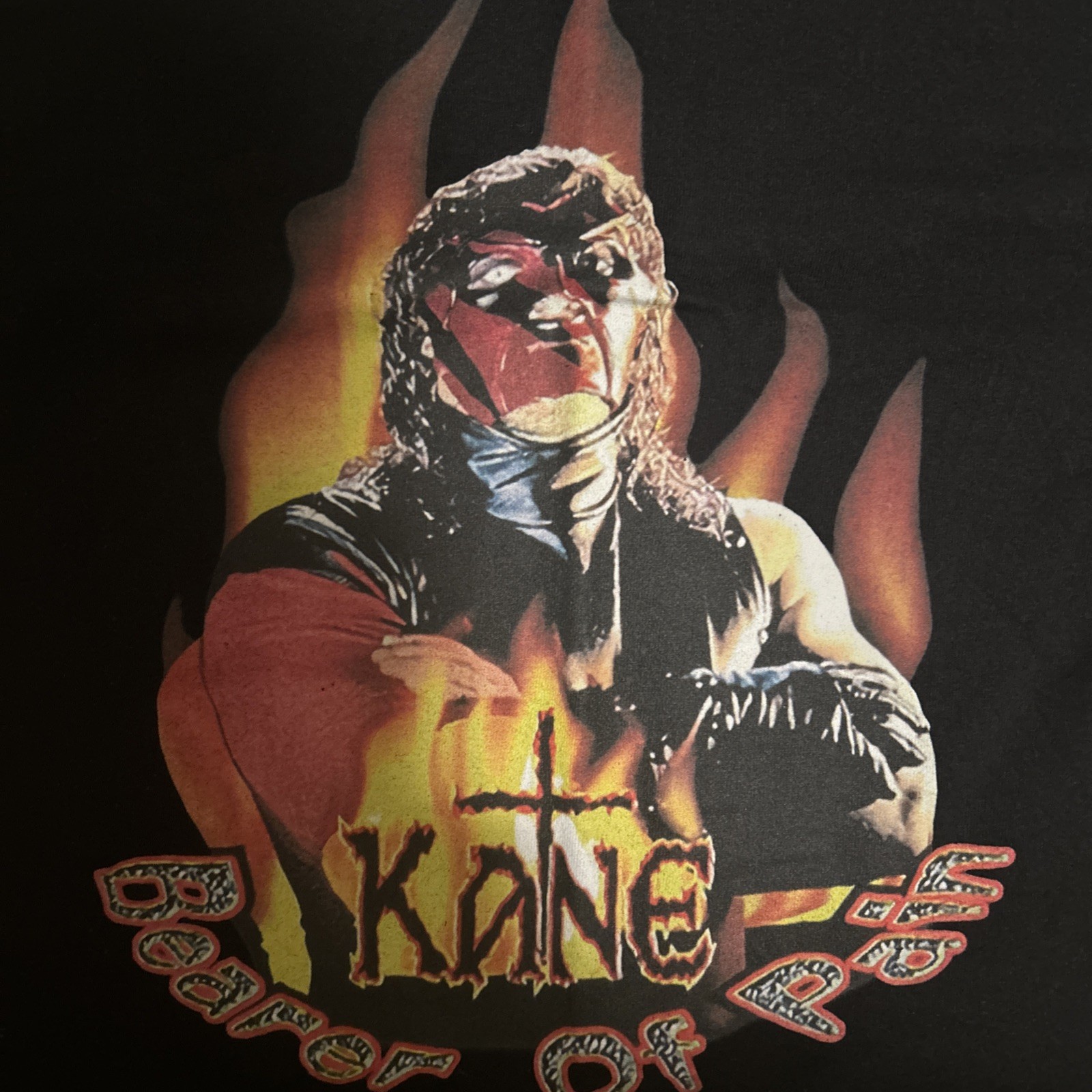 WWF WWE Kane Bearer of Pain Shirt Tee Medium 90s 1998 gallery
