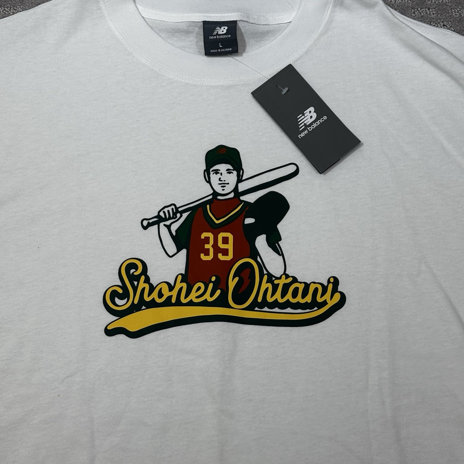New Balance Shohei Ohtani Memories T-Shirt Mens Sz L Los Angeles Dodgers