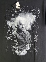 Albert Einstein Equations Graphic Licensed Tee T-Shirt Black Mens Size M