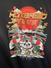 Cool Tshirt Japanese Style Light weight comfortable Unisex Machine Wash Cat Flag