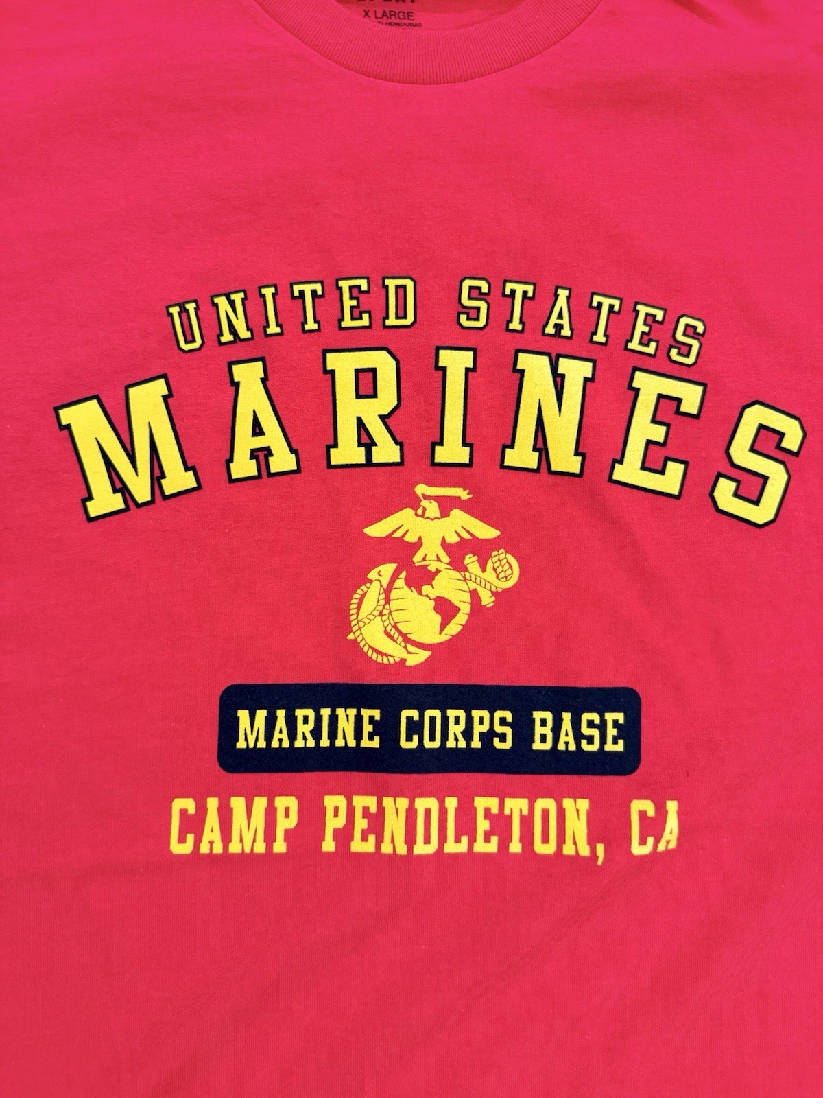 UNITED STATES MARINE CORPS “USMC BASE CAMP PENDLETON, CA”- Red T-Shirt - Sz XL gallery