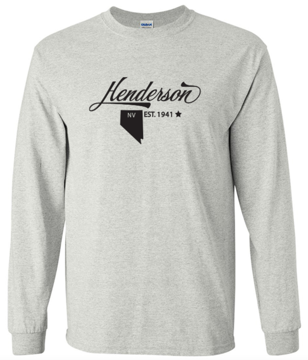 Henderson Nevada State T-Shirt Long Sleeve Graphic Tee Unisex apparel Text logo gallery