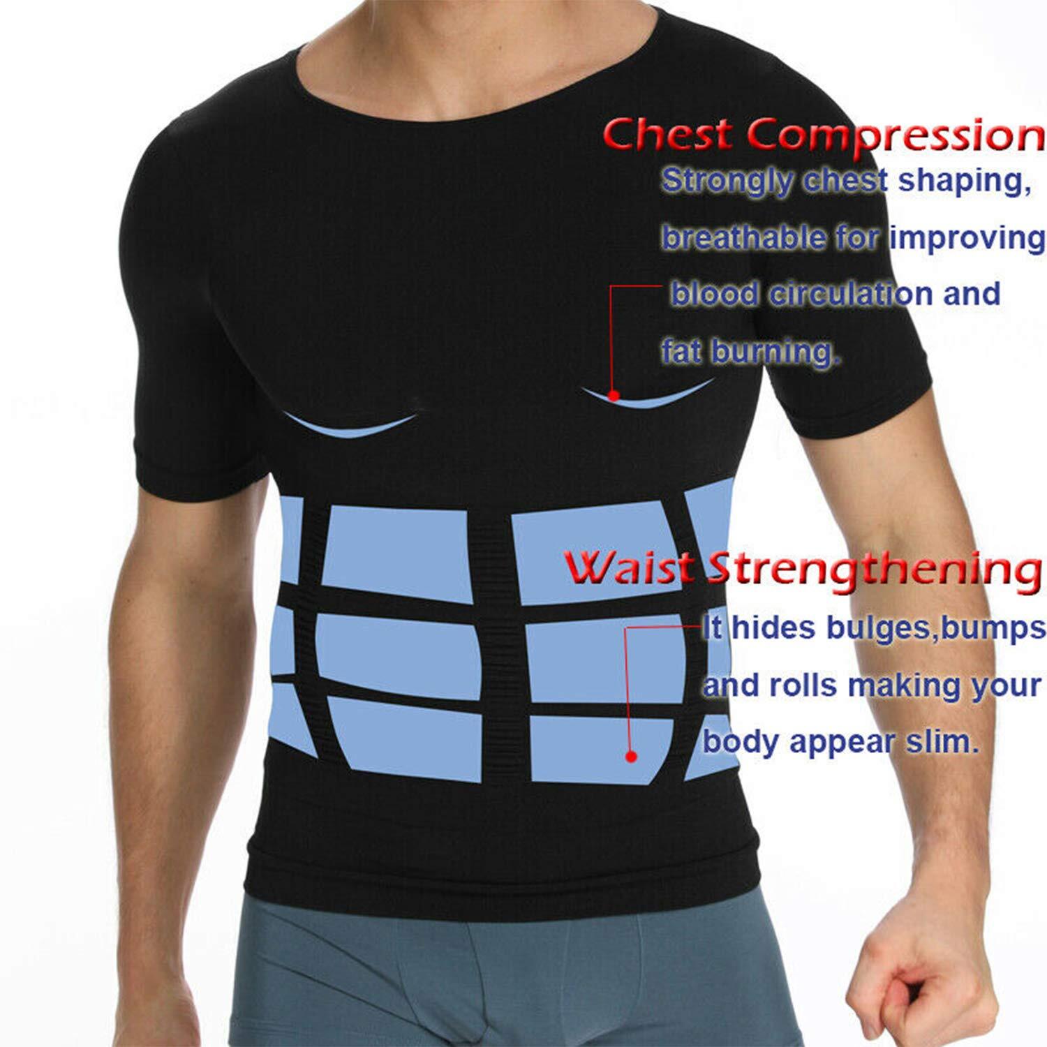 Men Slimming Body Shaper Vest Compression Shirt Gynecomastia Undershirt Tank Top gallery